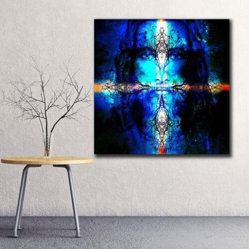 Embelish Free Shipping Jesus Christ With Ornament Tree Modern Wall Posters For Home Decor HD Canvas Painting Living Room Picture