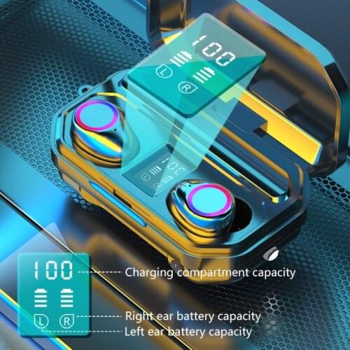 Wireless Headphones Touch Control Bluetooth 5.0 Earphones Earbuds TWS Sport Headset Noise Cancel LED Display Waterproof 3500mAh