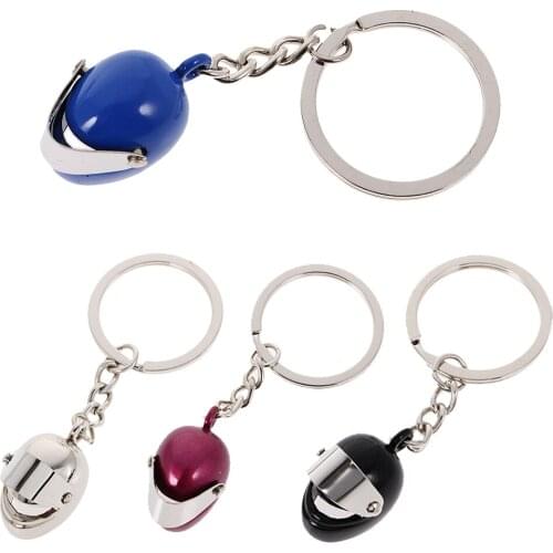 Key Finder Keyring Key Chain with Charm Motorcycle Helmet Shaped Phone Decor