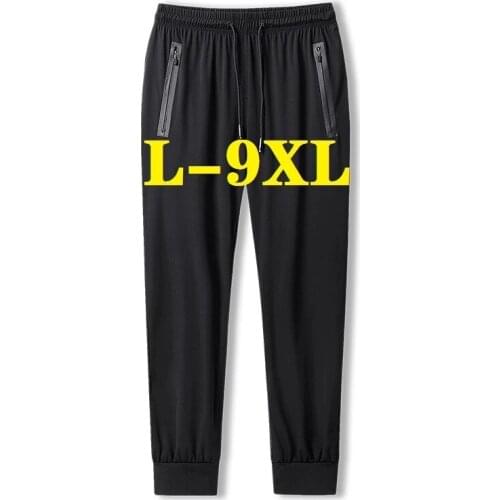 Mens Sport Pants Men Casual Oversized Summer Breathable Sweatpants Elasticity Quick Drying Trousers Mens Running Clothing