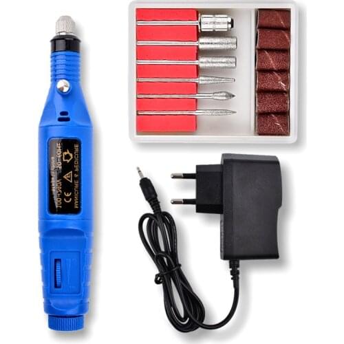 Mini Electronic Nail Care Nail Drill Bit Sanding Nail Polisher Nursing Kit Drill Manicure Pedicure Tool for Removing Acrylic Gel