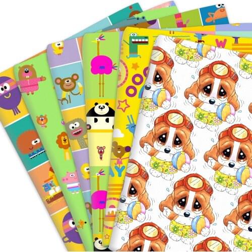 Cartoon Dog Animal 100% Pure Cotton Or Polyester Cotton Material Patchwork Sewing Quilting Fabrics Quilt Needlework DIY Cloth