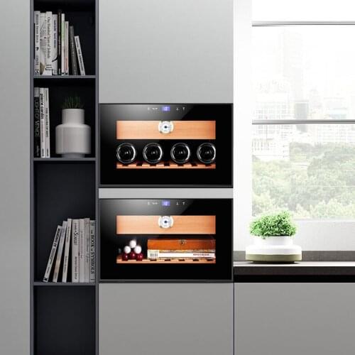 JIFENG Intelligent constant temperature High-Capacity Spanish Cedar Wood Humidor W/ Humidifier Hygrometer Cigars Humidor Box