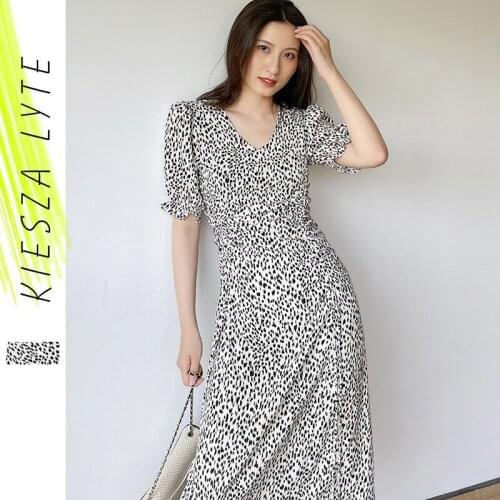 Kiesza Lyte Elegant Vintage Dress Leopard Printing Bodycon Midi Dresses Summer Clothes For Women New Vestido De mujer