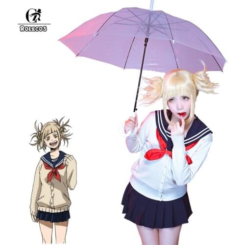 ROLECOS Anime MHA Himiko Toga Cosplay Costume Cross my body Cosplay Costume BNHA Himiko Toga Women Uniform