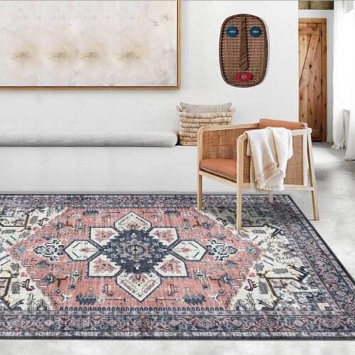 Persian Style Bedroom Bedside Area Rugs Retro Geometric Ethnic Living Room Kitchen Doormat Bath Hallway Anti-Slip Floor Carpet