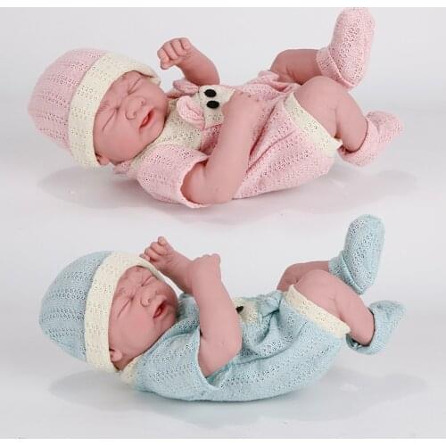 14" Newborn Reborn Doll Baby Simulation Soft Vinyl Children Dolls Children Kindergarten Lifelike Toys for Girls Birthday Gift