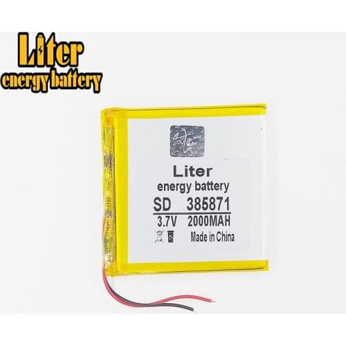 Lithium polymer battery 385871 3.7V 2000mAh 406070 tablet PCs and other mobile power products Universal Battery
