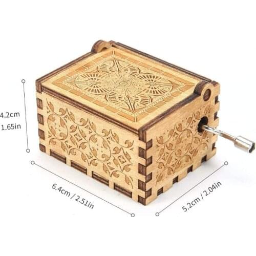 Music Box Hand Crank Engraved Musical Box Personalizable Gift for Daughter son 37MF