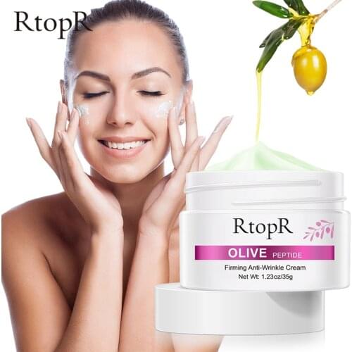 RtopR Olive Peptide Firming Anti-Wrinkle Cream Reduce Fine Lines Tighten Pores Whitening Oil Control Acne hydrating skin Care