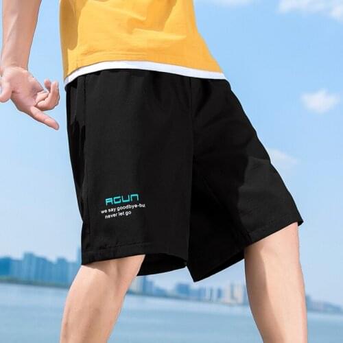 Casual Summer New Shorts Mens Quick Drying Capris Loose Knee-Length Pants Beach Torusers Drawstring Waist Pants Oversize M-8XL