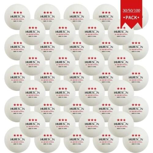 Huieson 3 Star Professional Ping Pong Balls 30/60/100 Pcs Table Tennis Ball 40mm 2.8g ABS Plastic Pingpong Balls for Match