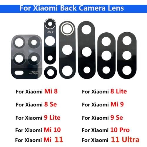 New For Xiaomi Mi Note 10 Pro Rear Back Camera Glass Lens Cover For Xiaomi Mi 9 10 Lite Mi9 Se Mi10 Pro Replacement Pasts