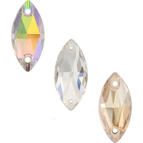 CrystalAB Color Crystal Flatback Sew-on Rhinestones Strass Glass for Diy Craft Christmas/Clothing Garment Decoration Jewelry Sew