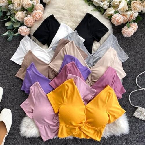 Teeuiear Women's Cropped T-shirts