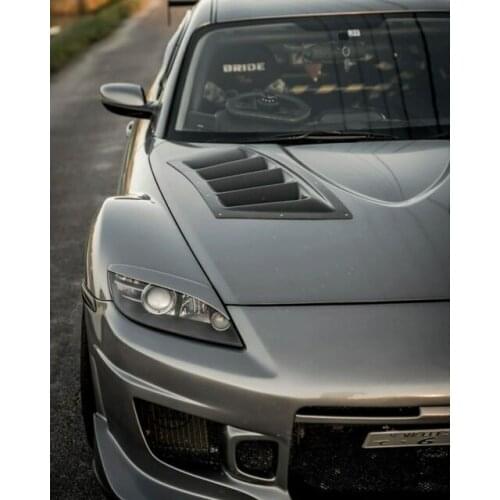 Fiberglass Headlight Eyebrows Eyelids for 2004-2008 Mazda RX8 RX-8 Type B