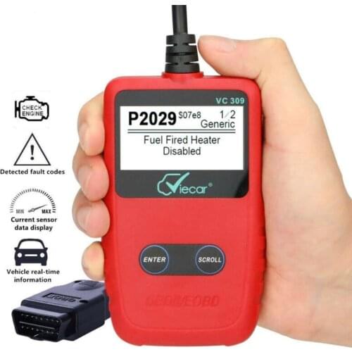 Viecar VC309 OBDII EOBD Vehicle Scanner OBD OBD2 Auto Diagnosis Tool Code Reader Scan Tool Car Tester OBD 2 Automotive Test Tool