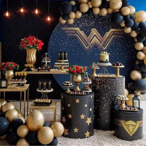 Kids Birthday Party Balloon Arch Kit Garland Silver Black Navy Blue Latex Balloons For Baby Shower Wedding Decoration Air Globos