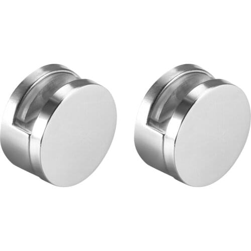 Uxcell Mirror Clips - Zinc Alloy Glass Clips Clamps Holder Round Shape for 5mm Thick Mirror , 2 Pcs