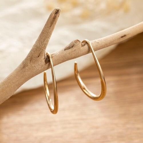 Vintage Punk Hip Hop Hoop Earrings Smooth Large Circle Earrings for Women Statement Jewelry Boucles Doreilles Unusual Earrings