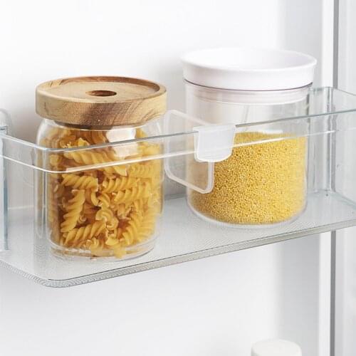 4Pcs Refrigerator Storage Rack Kitchen Snap-on Shelf Sorting Partition Divider