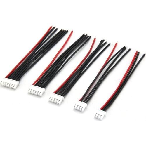 5Pcs JST XH2.54 2s 3s 4s 5s 6s Battery Balance Charger Plug Line/Wire/Connector Cable 22AWG Silicone Charging Wire 10/20/30cm