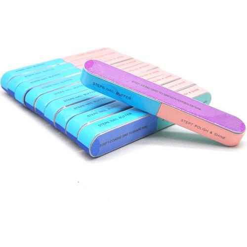 60 Pcs/set Professional Nail Files 7 Sides Sanding Buffer Block Nail Sponge Files Nail Buffer For Nail Polishing Manicure Tools