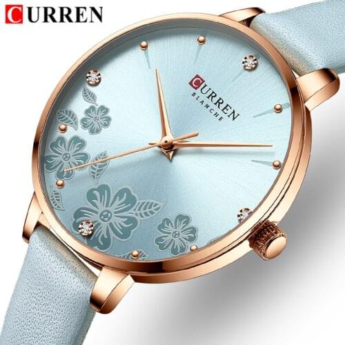 CURREN Brand Women Watches Fashion Elegant Ladies Quartz Watch Waterproof Rectangle Leather Wrist Watch Luxury Gifts For Women