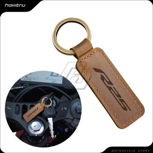 Motorcycle Cowhide Keychain Key Ring Case for yamaha YZF-R25 R25 Models