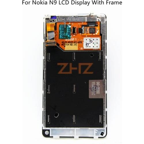For Nokia N9 LCD Display Touch Screen Glass Digitizer with Frame Assembly LCD Display for Nokia N9 Repair Spare Parts