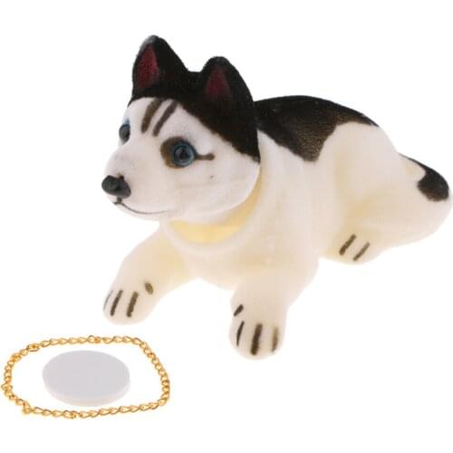 Husky Bobbing Head Dog, Bobble Head Toy Dog Doll Car Dashboard Bobbleheads Figures Decorations
