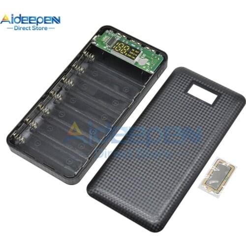 3 USB 7x18650 Battery DIY Power Bank Box Case 5V 1A 2.1A LCD Display Battery Charge For iPhone Xiaomi Huawei With LED Flashlight