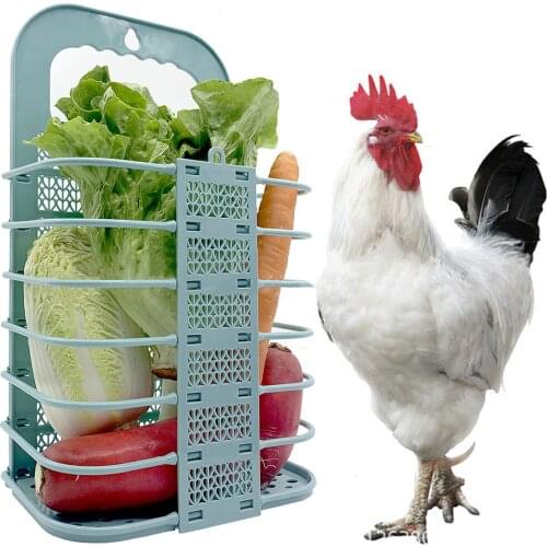 Chicken Vegetable Basket Folding Veggie Hanging Feeder For Hens Chicken Coop For Chickens Rabbits Hamster Guinea Pigs