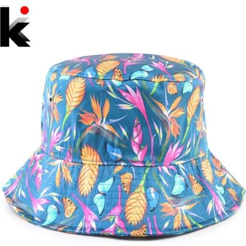 Fashion Bucket Cap Women Farm Printing Style Sun Hats Men Outdoor Beach Vacation Visor Floppy Cap Four seasons Fisherman Hat