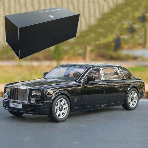 Diecast 1:18 Scale Phantom Vehicle Model Extended Four-door Version Alloy Car Model Metal Die-cast Toys Adult Kids Gifts Display