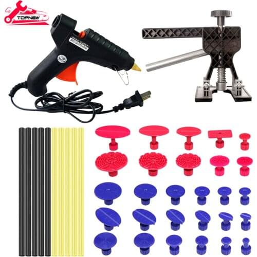 Auto Body Paintless Dent Removal Tools Kit Glue Gun Dent Lifter Puller Set For Car Hail Damage And Door Dings Repair