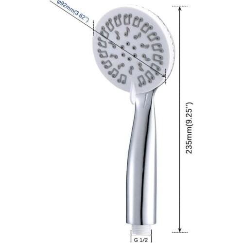 SHUIELIN High Pressure Shower Head Round Shape Hand Shower Bathroom Water Saving Bath Shower Heads Ducha Chuveiro