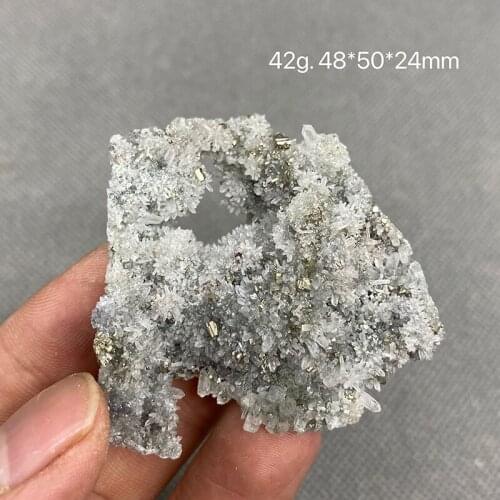 Natural pyrite and chalcopyrite crystal symbiosis gem mineral specimen
