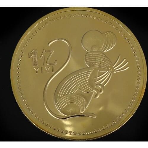 2020 Mouse Commemorative Coin Year Of Rat Delivers Money Collection Gold/Sliver Plated Good Fortune Home Car Decoration