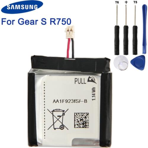 Samsung Original Replacement Battery SM-R750 For Samsung Gear S SM-R750 R750 Smart Watch Authentic Rechargeable Battery 300mAh