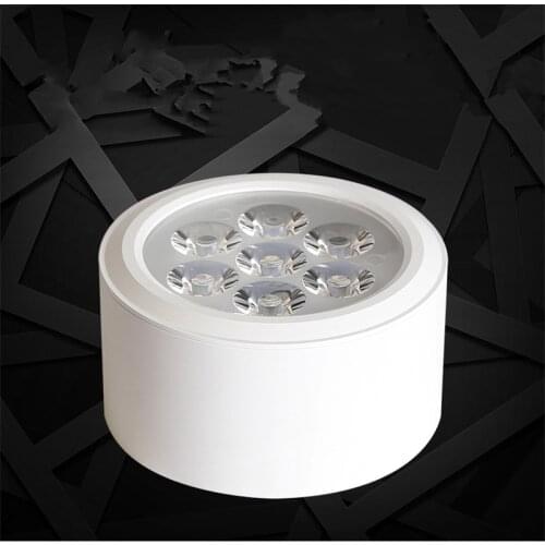 No opening dimmable surface mounted LED 5W/7W/10W/12W/15W COB spotlight high power ceiling lamp for kitchen and bathroom