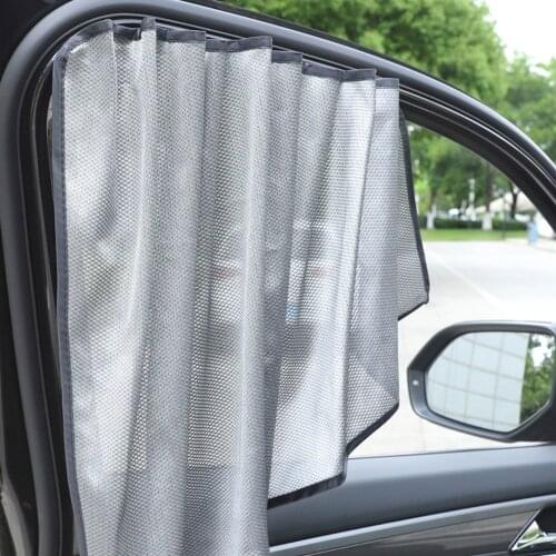 Side Window Sunshade Magnetic Front And Rear Window Sunshade Curtains See-through Net Sunscreen Anti-ultraviolet Cover Auto Part