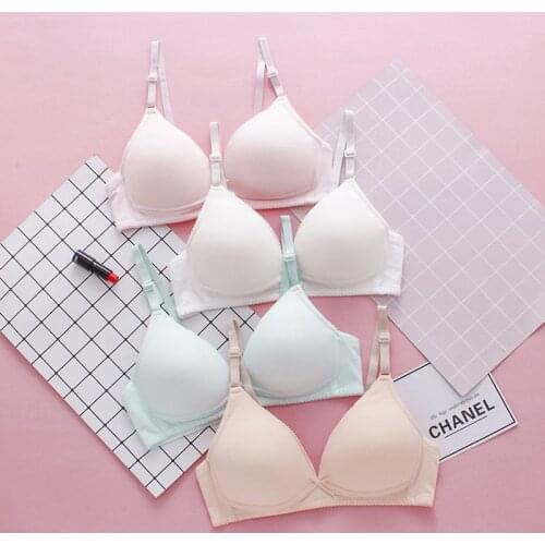 Topics for Teens Cotton Teenage Girl Training Sports Bra Adolescente Lingerie Wireless Tops Underwear for Girls