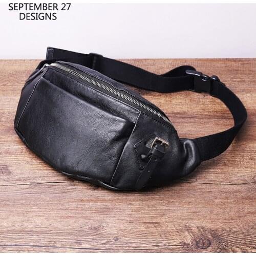 New Fashion Hobos Chest Bag Men Genuine Leather Luxury Handmade Male Satchels Vintage Big Capacity Shoulder Messenger Pack