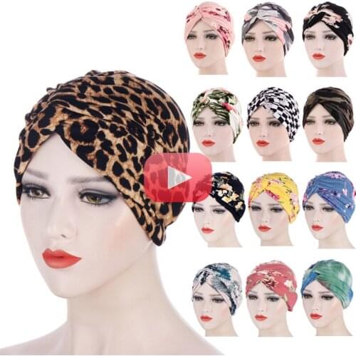 Women Head Scarf Fashion Printed Bonnet Muslim Cap Turban Female Hat Headscarf Hat Arab Wrap Ethnic Style Headdress