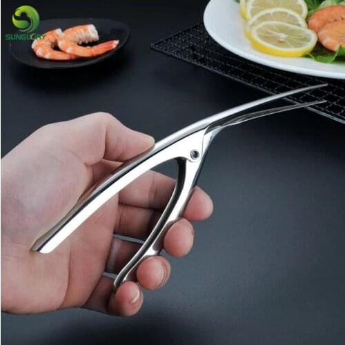 1PC Shrimp Peeler Stainless Steel Prawn Peeler Remover Knife Shrimp Deveiner Peel Device Creative Kitchen Gadgets Seafood Tools