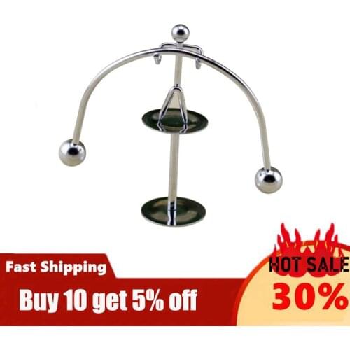1PCs Newton Pendulum Cradle Creative Balance Men Iron Man Ball Crafts Tumbler Desk Toy Metal For Home Decoration Accessories