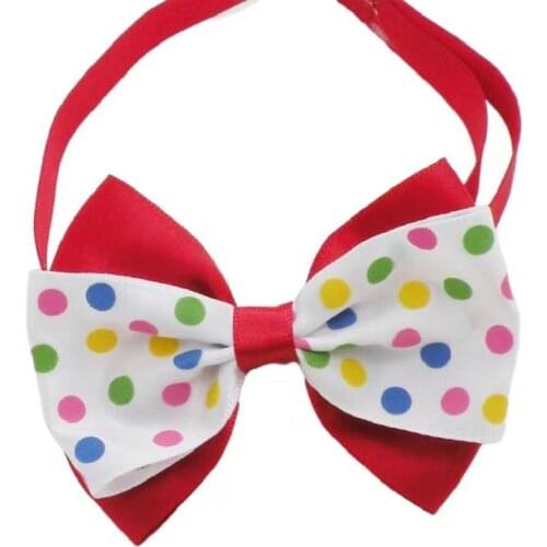 100pc/lot Holiday Dog Polka dots Bow Ties Cute Neckties Collar Pet Puppy Dog Cat Ties Accessories Grooming Supplies CP18