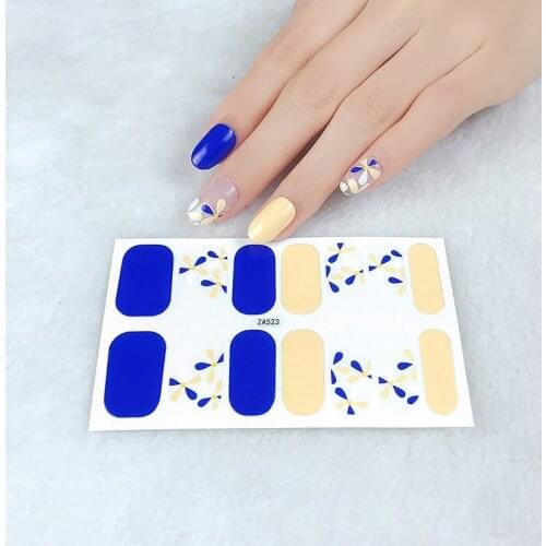 14 Tips/Sheet Nail Polish Strips DIY Waterproof Nail Wraps Cute Cartoon Pattern Nail Stickers Nail Patch for Women