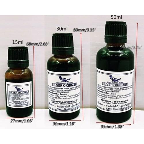 15g-50g Silver Oxidizer SolutionSterling Blacken Gel Vintage Black Oxidized Jewelry Making Antique Liquid Extended Life Patina